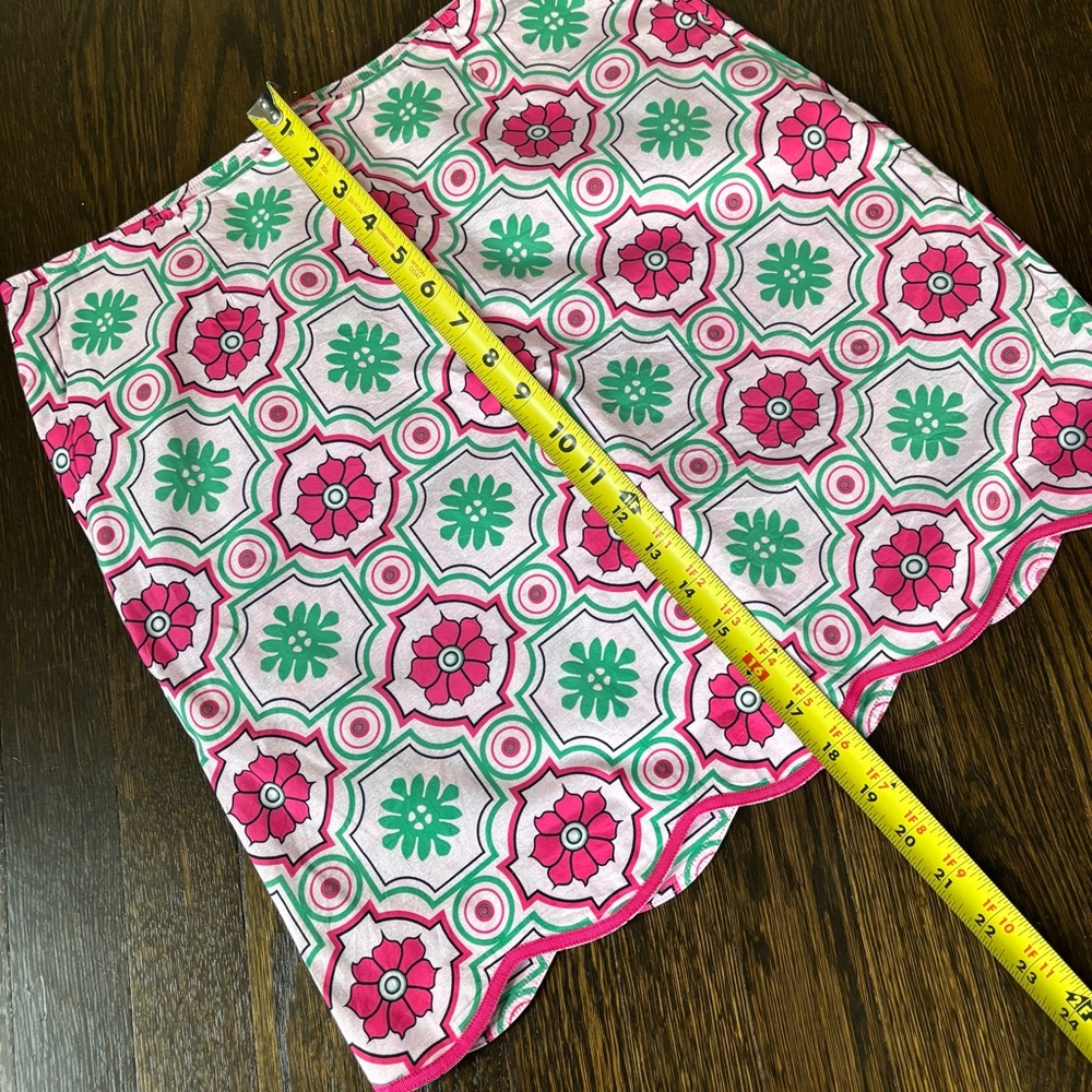 olftini womens golf skirt Mrs Bright side Long Size 6L Pink Green Pockets - Picture 3 of 8